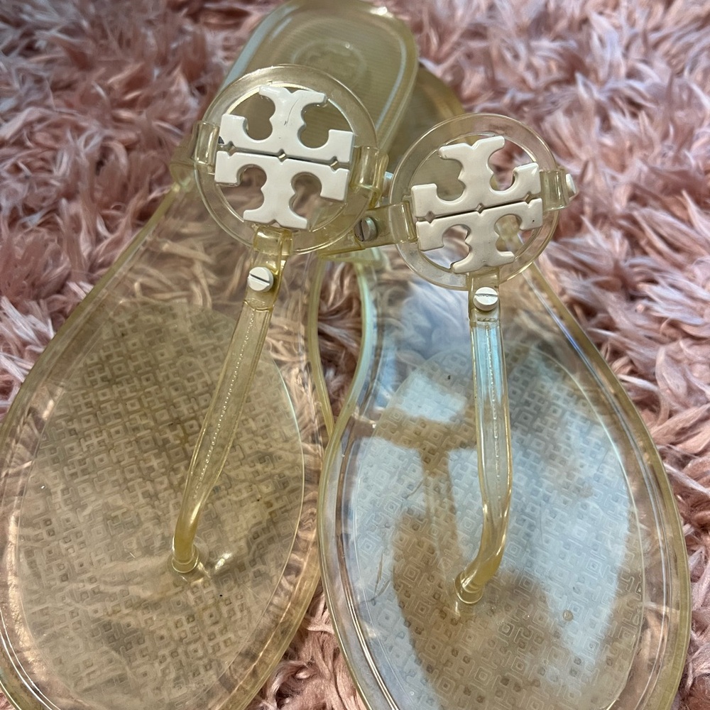 Tory Burch Mini Miller Clear Jelly Sandals